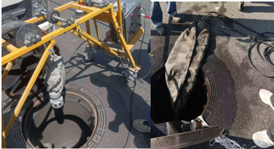 开展雨污水管道井室喷砂浆修复